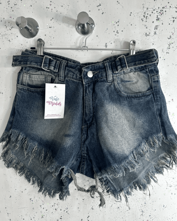 Producto - Short Tiro Medio Regulable Azul