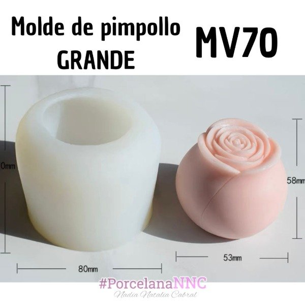 Producto - Molde de rosa pimpollo grande MV70