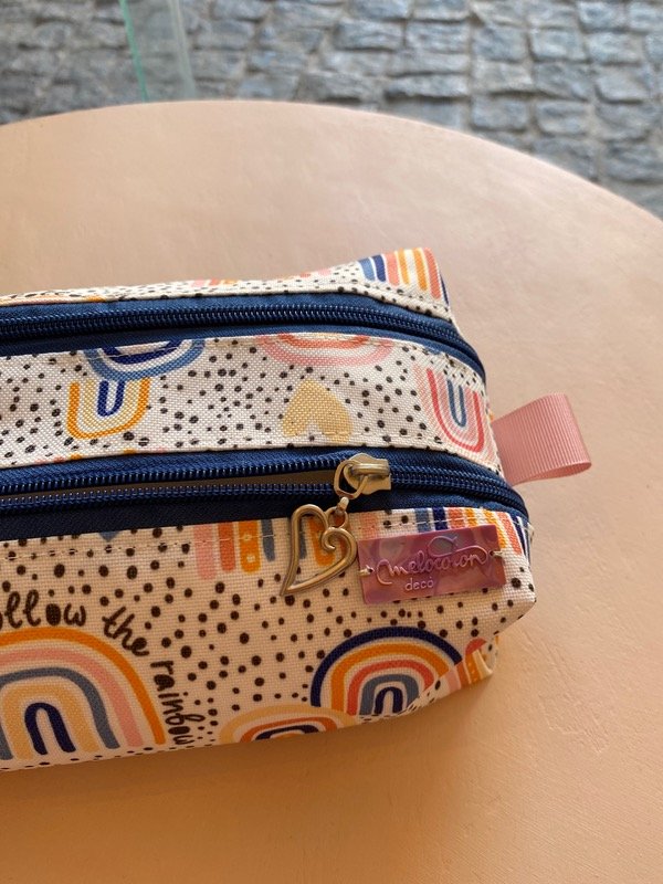 Producto - Cartuchera doble cierre arcoíris