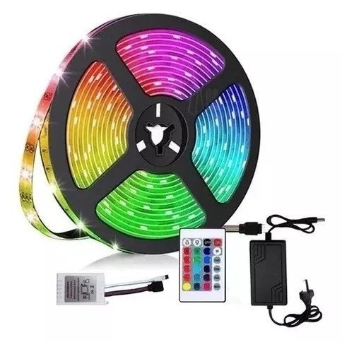 Producto - Tira Luz Led 5050 5M Con Control Enchufe