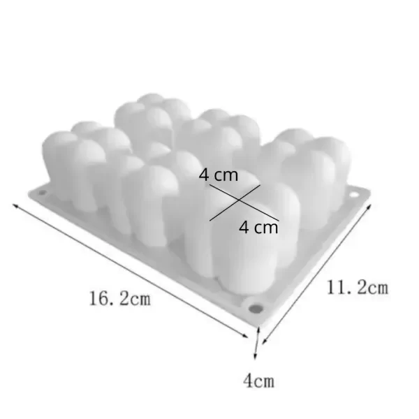 Producto - MOLDE SILICONA PLANCHA 6 VELAS BUBBLE BURBUJAS MINI