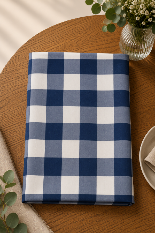 Producto - Mantel Antimanchas Cuadrille Azul