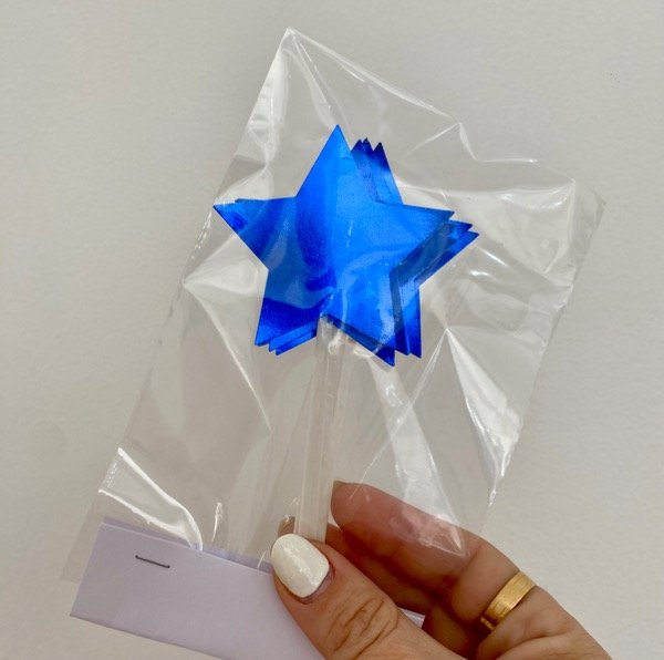 Producto - CAKE TOPPER ESTRELLAS AZULES X 6 UNIDADES