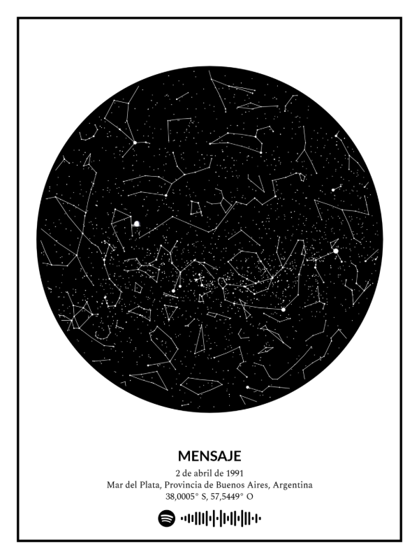 Producto - Mapa Estelar Personalizado (Descargable) - 1