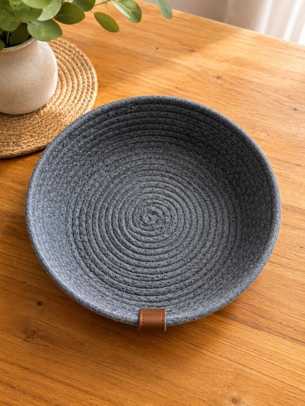 Producto - Canasto de hilo gris