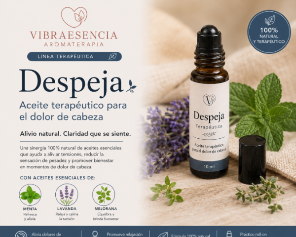 Producto - DESPEJA Aceite terapéutico para dolor de cabeza - 0