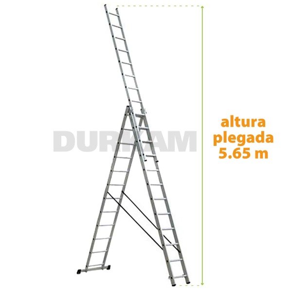Producto - 3 x 12 Escalera de Aluminio Extensible tipo tijera 8,40m