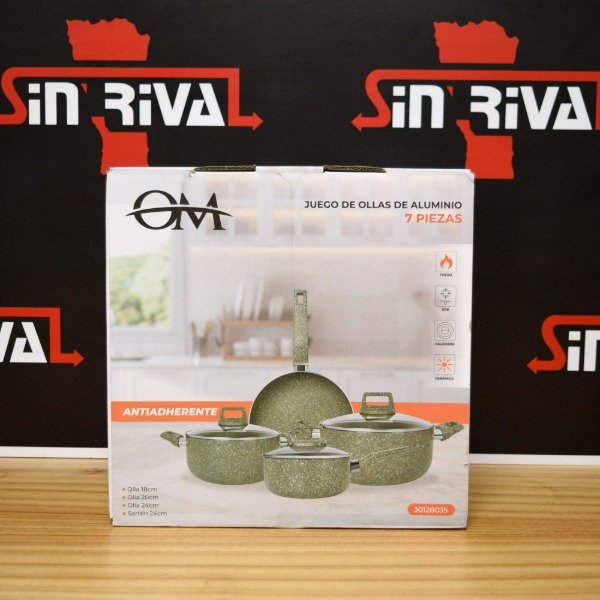 Producto - JUEGO DE OLLAS DE ALUMINIO 7PCS 30128035