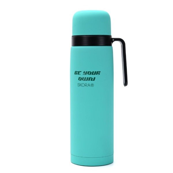 Producto - TERMO ACERO INOX.  1 LITRO SKORA PICO CEBADOR TURQUESA