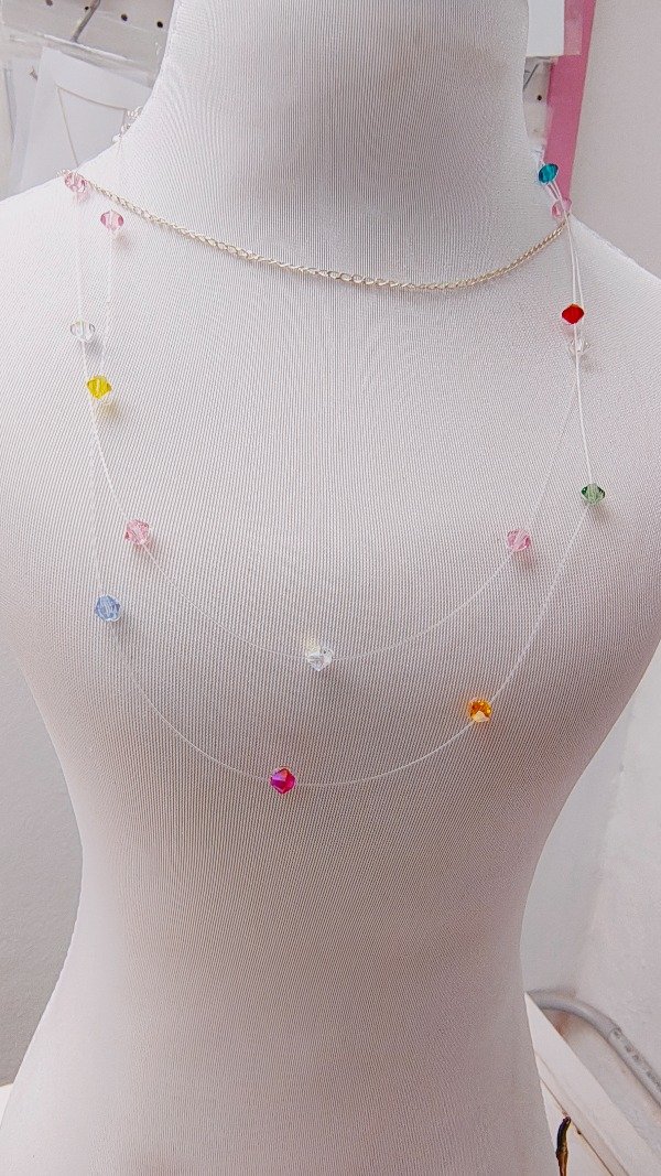 Producto - Choker tanza cristales colores