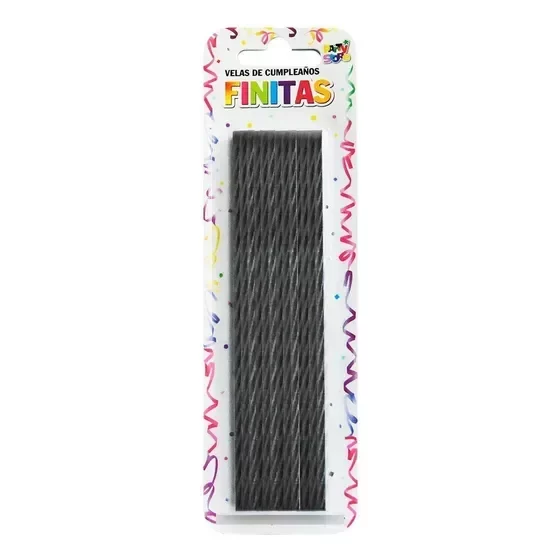 Producto - VELAS FINITAS 17cm TORNEADAS NEGRAS