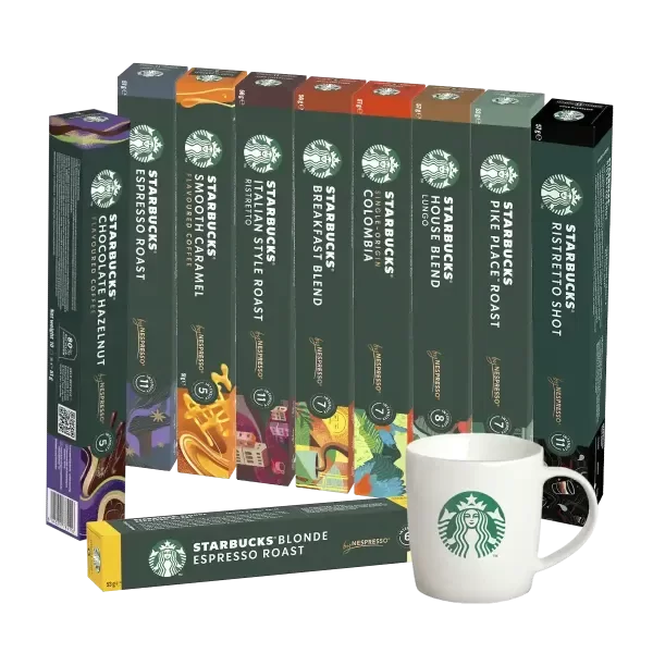 Producto - PACK 50 CAPSULAS NESPRESSO STARBUCKS A ELECCION.      Sabores en la descrpcion