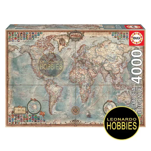 Producto - El Mundo Mapa Politico 4000 Piezas Educa 14827