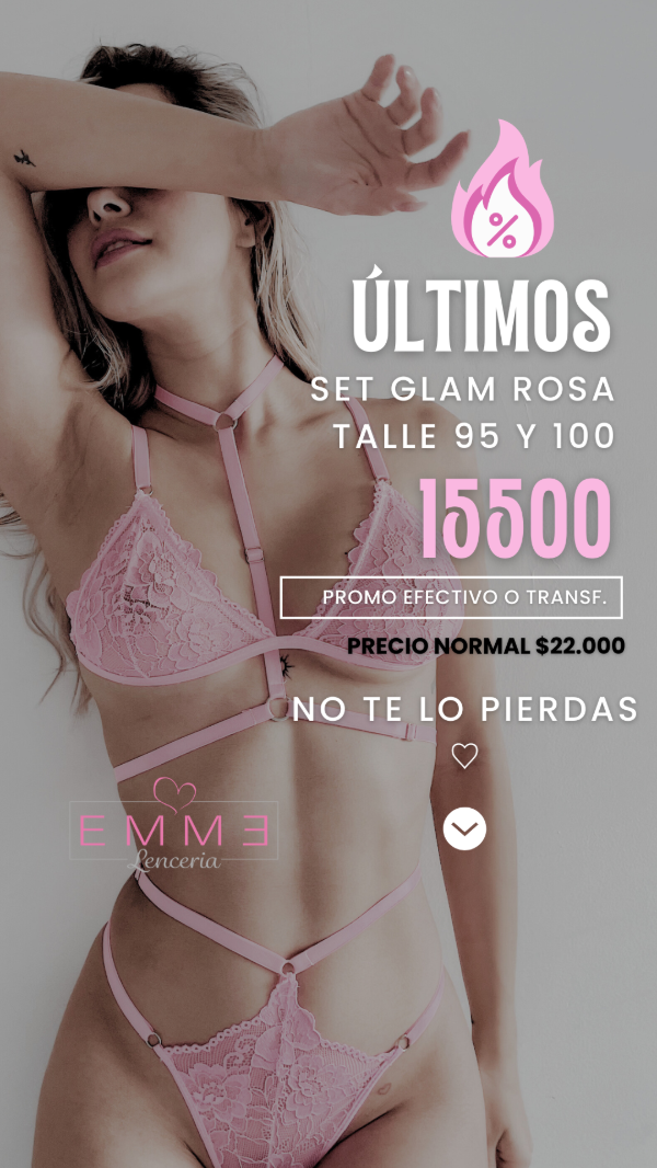 Producto - Set GLAM 3 piezas, color Rosa bebe. ByEmme - PROMO LIMITADA 15500 EF