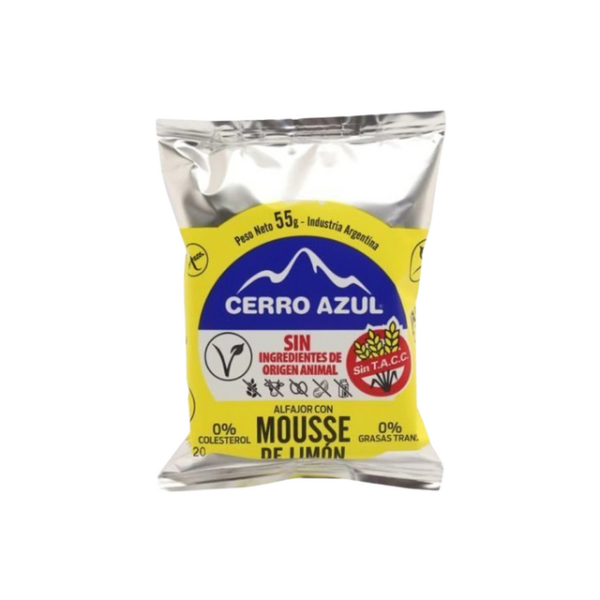 Producto - Alfajor Vegan Mousse de limon 50gr CERRO AZUL