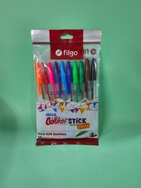 Producto - 10 Lapiceras filgo color stick