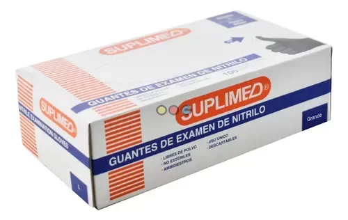 Producto - Guante Nitrilo Negro x100u Suplimed