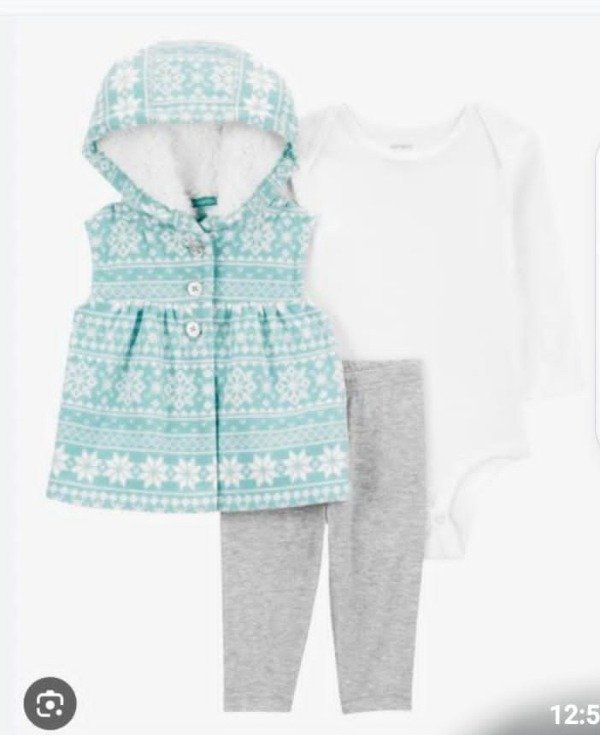 Producto - Carter's. Set chaleco polar verde agua