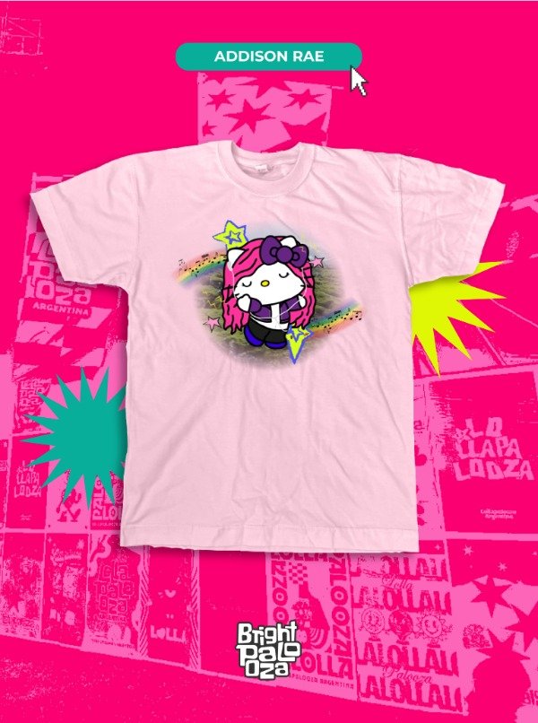 Producto - Remera Kitty Addison Rae - BRIGHTPALOOZA