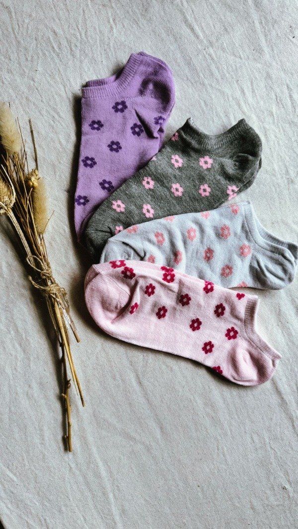 Producto - Soquetes Flor x3
