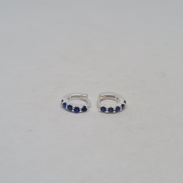 Producto - Argolla con cubic azul 6mm AR74A