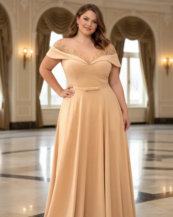 Producto - Vestido largo con pedrería Talle grande - 9