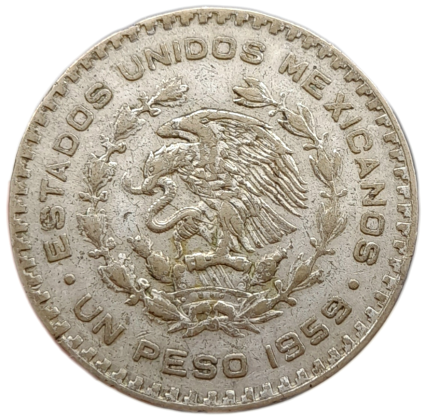 Producto - México 1 Peso 1959 Plata Km#459 -VF