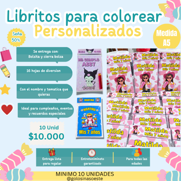 Producto - libritos para colorear