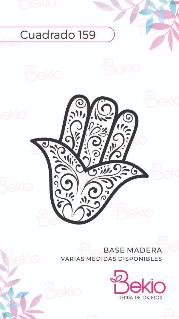 Producto - Sello Cuadrado 159 - Mano de Fátima