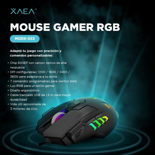 Producto - MOUSE GAMER MODX-053 X-WING  XAEA  NEGRO