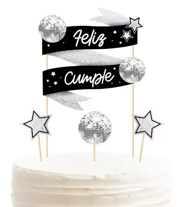 Producto - Cake Topper Banner Disco