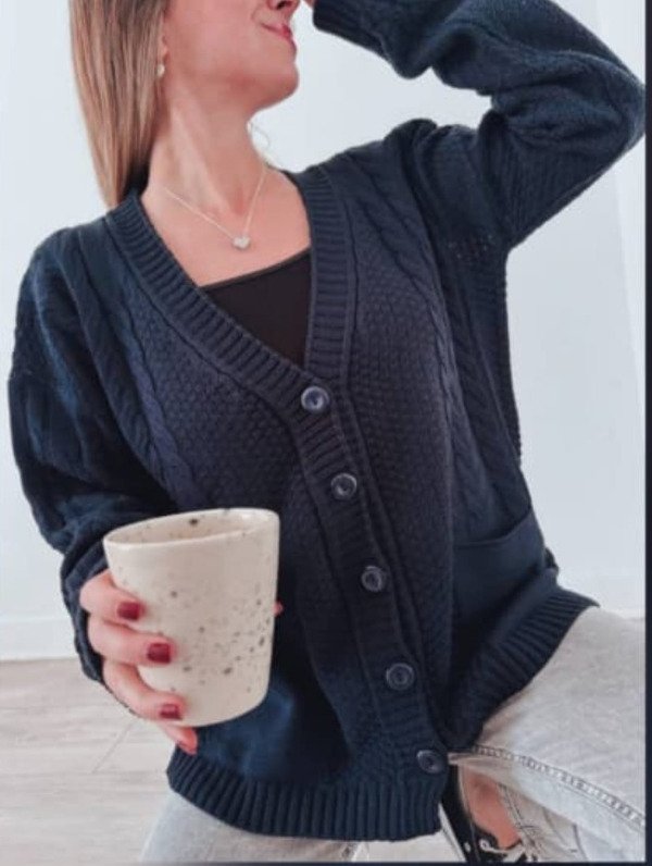 Producto - Cardigan azul largo