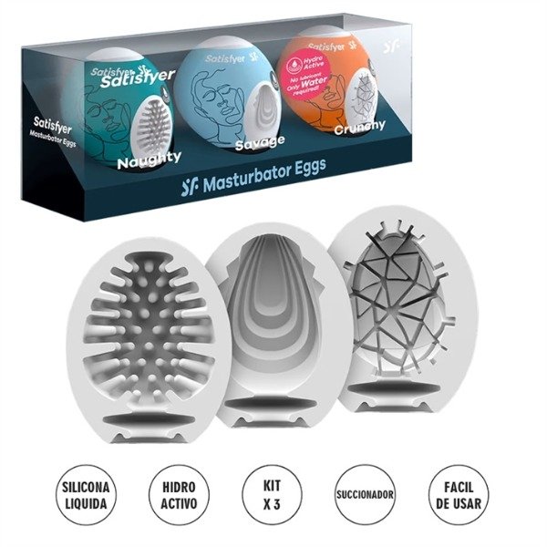 Producto - KIT POR 3 HUEVOS MASTURBADORES