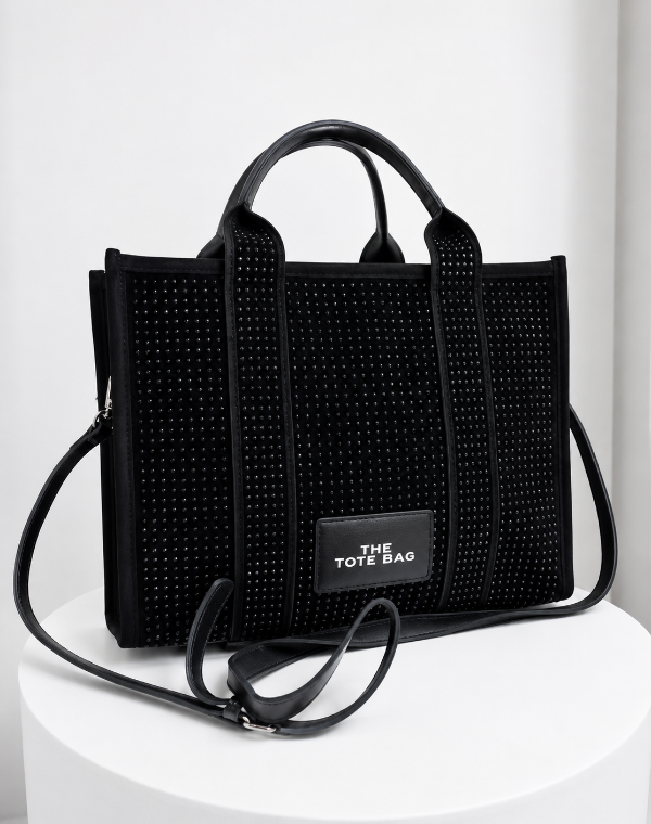 Producto - TOTE BAG STRASS PREMIUM - NEGRO