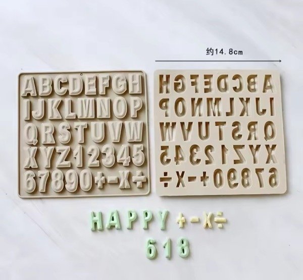 Producto - Molde abc relieve números