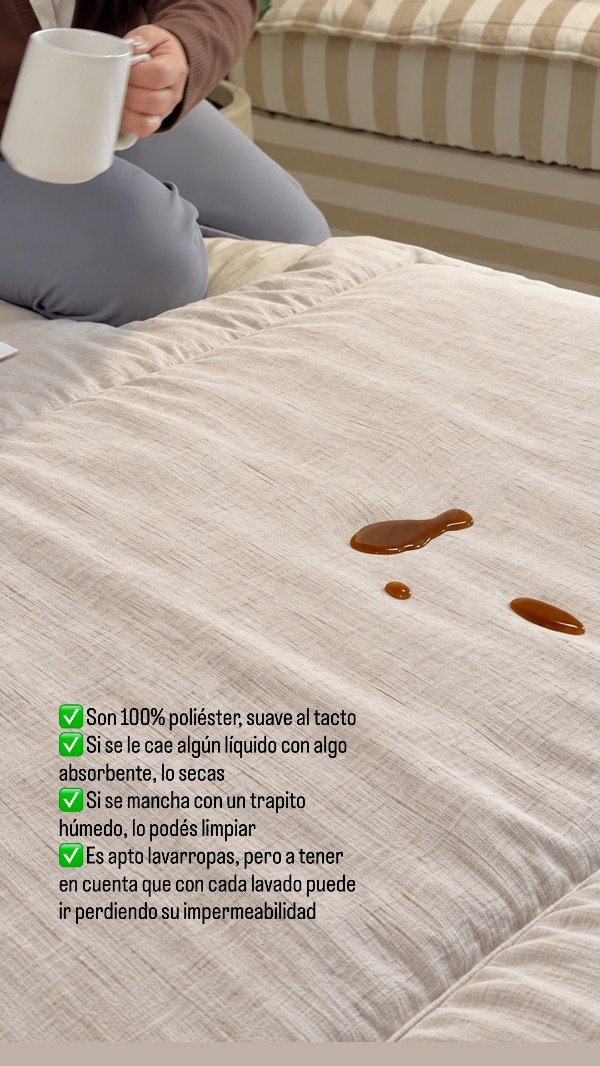Producto - Pillow Impermeable Reversible - Medida 220x80 - 2