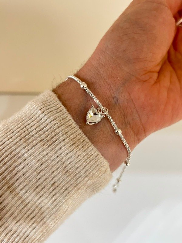 Producto - PULSERA DE CORAZON DE CRISTAL