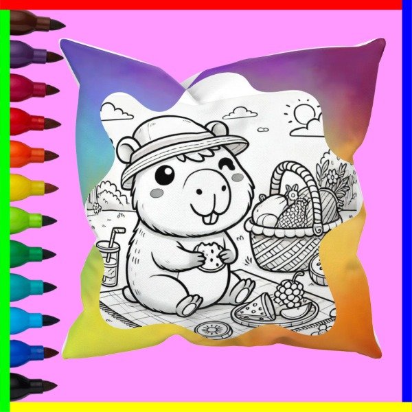 Producto - Plantilla de almohadones para pintar de CAPIBARA