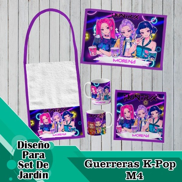 Producto - Diseño Digital / Plantilla Set De Jardin De Guerreras K-Pop Demon Hunters M4