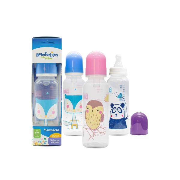 Producto - Mamadera Clasica Tetina Silicona x 250 ml Bebefantitos