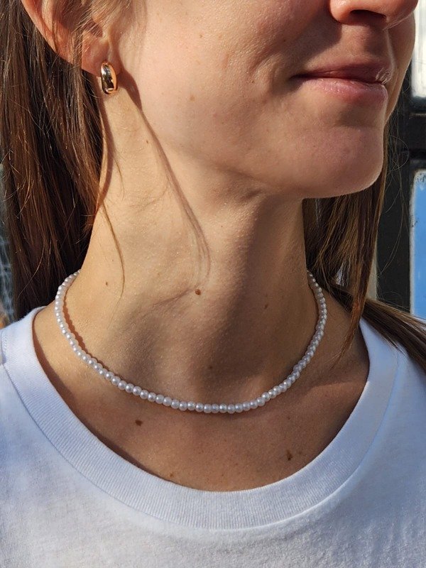 Producto - Collar perlitas blancas - 0