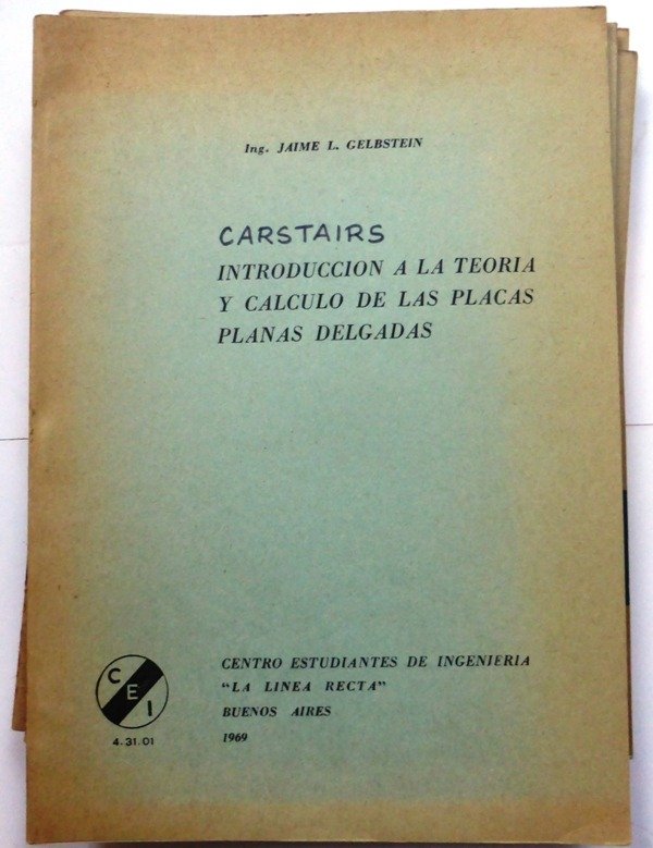 Producto - INTRODUCCION A LA TEORIA Y CALCULO DE LAS PLACAS PLANAS DELGADAS - J. GELBSTEIN