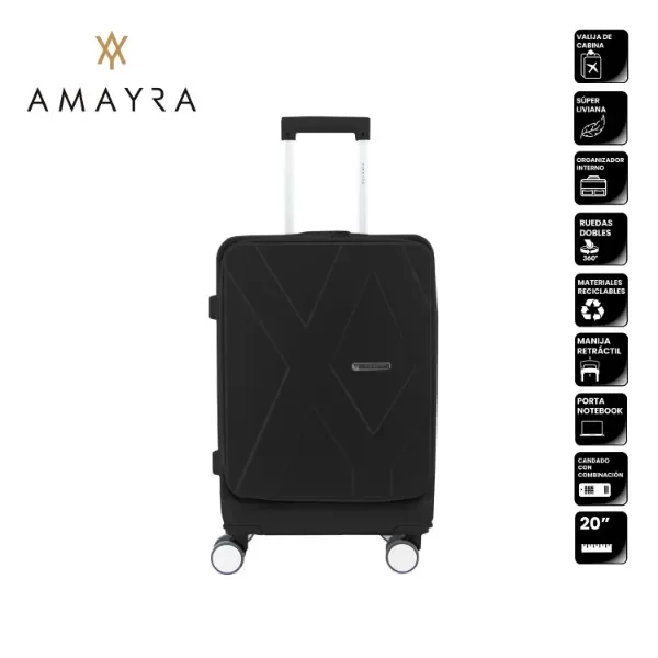 Producto - Carry on 20" ABS Amayra p/notebook negra 67-8008N20