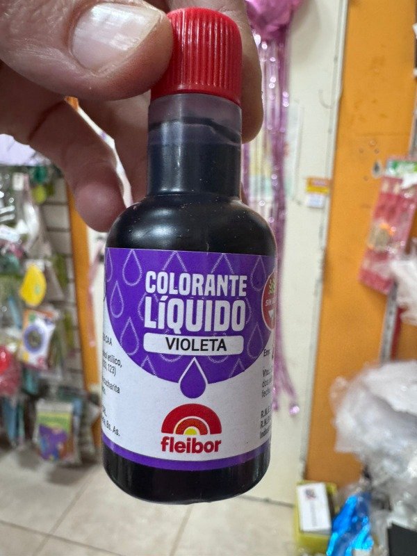 Producto - Colorante Líquido Fleibor Violeta x 30cc x1