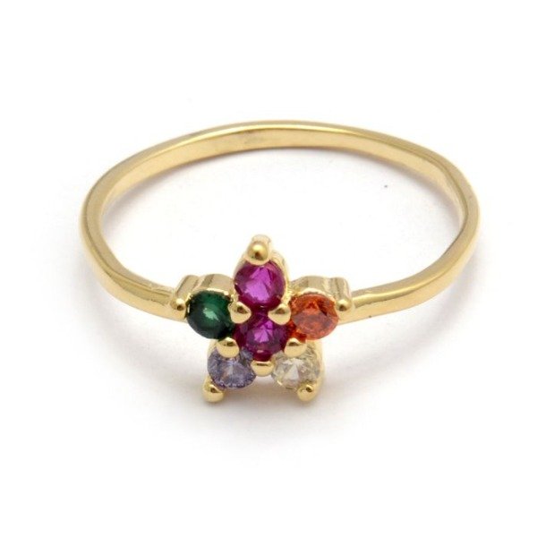 Producto - Anillo Flor Cubic Multicolor