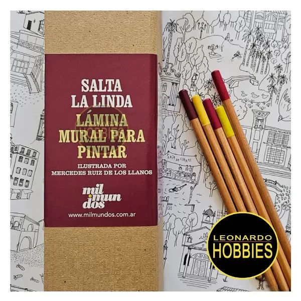 Producto - Salta La Linda Lámina Mural p/pintar Mil Mundos LM-013