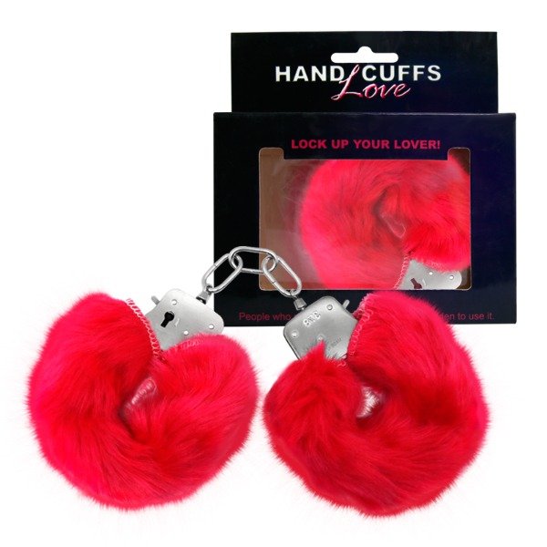 Producto - LOVE HAND CUFFS Esposas metálicas con peluche importadas