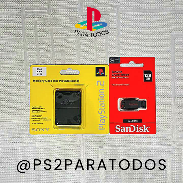 Producto - PS2 - PENDRIVE 128GB + MEMORY CARD 128MB