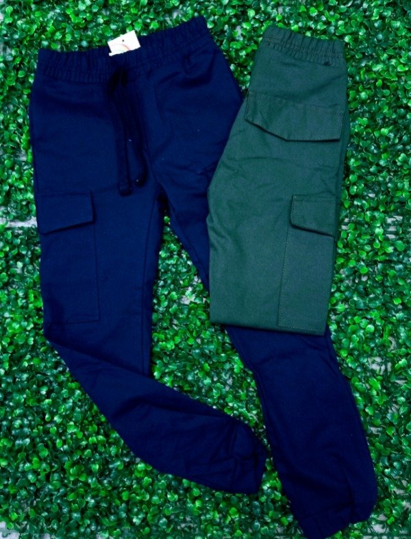 Producto - Pantalón cargo elastizado TALLE 8 azul