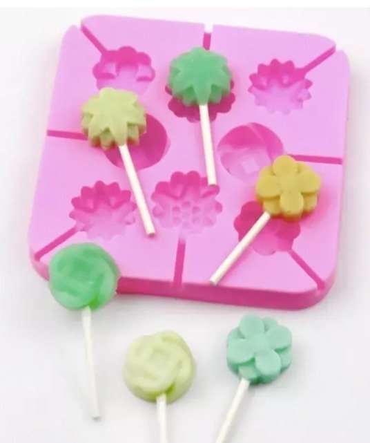 Producto - MOLDE DE PALETAS DE FLORES X8